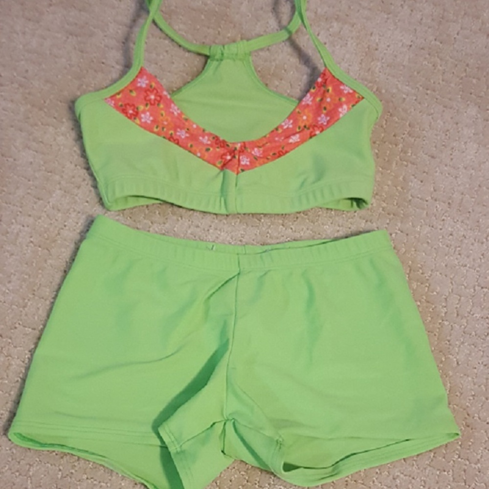 Katrina Activewear Lime 2 PC  - Youth Large